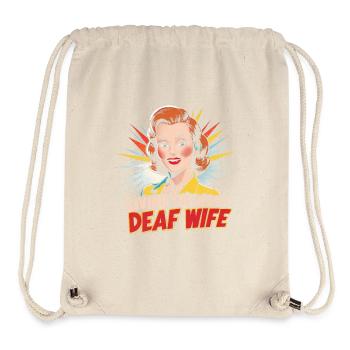 Deaf Deaf Hearing Impairment - Stanley/Stella Recycled Gym Bag - natural - Front