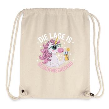 Unicorn Lage Besaufnisregend - Stanley/Stella recycelter Gym Bag - Naturweiß - Vorne