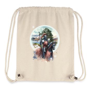 Mittelalter Ritter Krieger König Pferd Kinder - Stanley/Stella recycelter Gym Bag - Naturweiß - Vorne