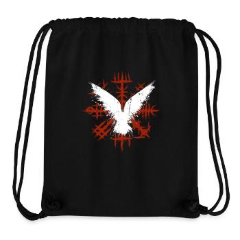 Viking Vegvisir avec les corbeaux d’Odin - Sac à cordon recyclé Stanley/Stella - noir - Devant
