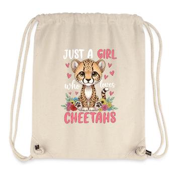 Juste une fille amoureuse des guépards - Sac à cordon recyclé Stanley/Stella - blanc naturel - Devant