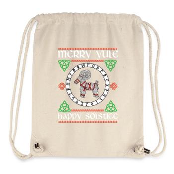 Yuletide Season Merry Yule Happy Solstice - Stanley/Stella Recycled Gym Bag - natural - Front