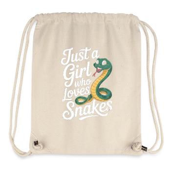 Chemise d’amoureux des serpents pour les Herp Girls et les fans de reptiles - Sac à cordon recyclé Stanley/Stella - blanc naturel - Devant