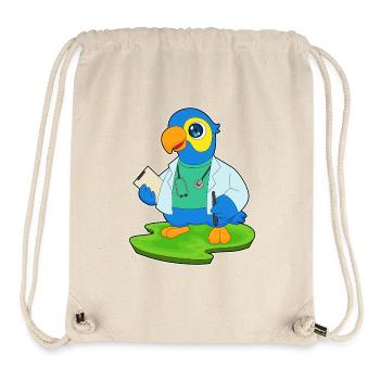 Stéthoscope Parrot Doctor - Sac à cordon recyclé Stanley/Stella - blanc naturel - Devant
