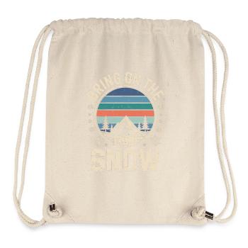 Bring On The Snow Retro Berg  Winter Schneeflocken - Stanley/Stella recycelter Gym Bag - Naturweiß - Vorne