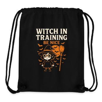 Witch In Training Be Nice Halloween Costume - Stanley/Stella Recycled Gym Bag - black - Front