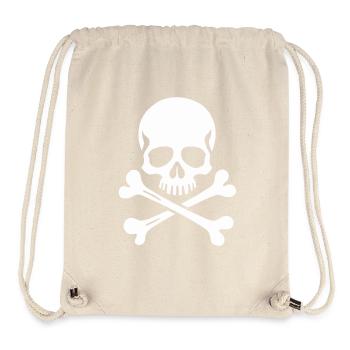 Classic Jolly Roger Skull - Stanley/Stella Recycled Gym Bag - natural - Front