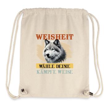 Wolf Spirit AGE BRINGS WISDOM Funny - Stanley/Stella Recycled Gym Bag - natural - Front