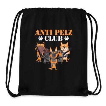 Tierschutz ANTI PELZ CLUB Anti Fur Lustig - Stanley/Stella recycelter Gym Bag - Schwarz - Vorne