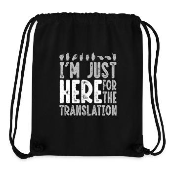 ASL Dolmetscher Gebärdensprache - Stanley/Stella recycelter Gym Bag - Schwarz - Vorne