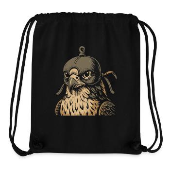 Majestätischer Falke mit Kapuzen-Wanderfalke Kunst - Stanley/Stella recycelter Gym Bag - Schwarz - Vorne