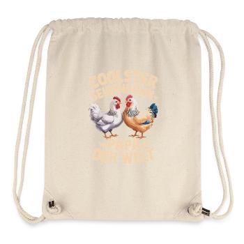Coolest silky chicken dad in the world - Stanley/Stella Recycled Gym Bag - natural - Front