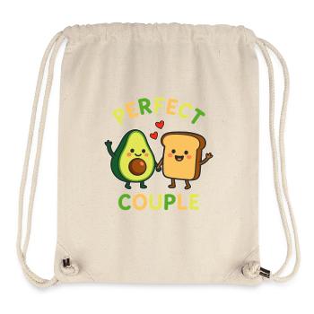 Couple parfait avocat et toast amour - Sac à cordon recyclé Stanley/Stella - blanc naturel - Devant