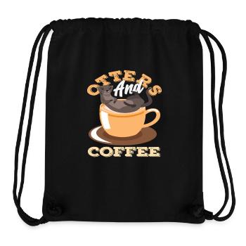 Coffee Sea Otter Cartoon - Stanley/Stella Recycled Gym Bag - black - Front