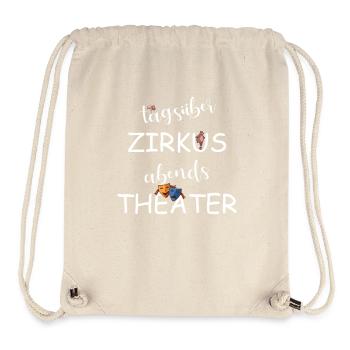 Cirque le jour, théâtre le soir - Sac à cordon recyclé Stanley/Stella - blanc naturel - Devant