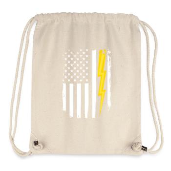 US-Flagge Flash Patriotischer Elektroingenieur - Stanley/Stella recycelter Gym Bag - Naturweiß - Vorne