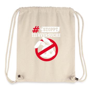Animal protection STOP ANIMAL TESTING AGAINST TESTING - Stanley/Stella Recycled Gym Bag - natural - Front