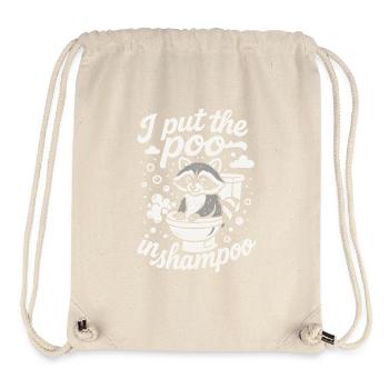 I Put The Poo In Shampoo Funny Raccoon Humor - Stanley/Stella Recycled Gym Bag - natural - Front