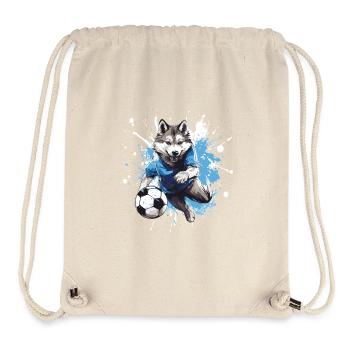 Husky Hund Fussball Team - Stanley/Stella recycelter Gym Bag - Naturweiß - Vorne