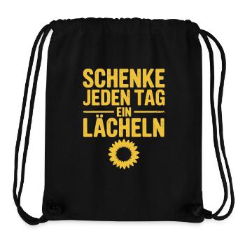 Give a smile every day with sunflower - Stanley/Stella Recycled Gym Bag - black - Front