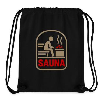 Sauna symbol: warmth, peace and stone - Stanley/Stella Recycled Gym Bag - black - Front