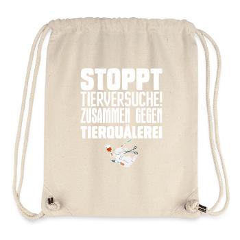 Animal protection STOP ANIMAL TESTING TOGETHER AGAINST - Stanley/Stella Recycled Gym Bag - natural - Front