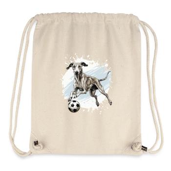 Greyhound Hund Fussball Team - Stanley/Stella recycelter Gym Bag - Naturweiß - Vorne