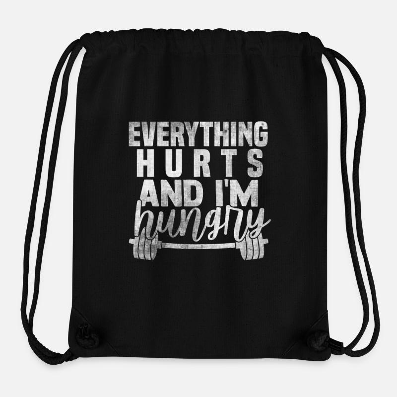 Everything hurts, I'm hungry - Stanley/Stella Recycled Gym Bag - black