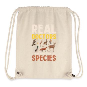 De vrais médecins : guérir pour la biodiversité - Sac à cordon recyclé Stanley/Stella - blanc naturel - Devant