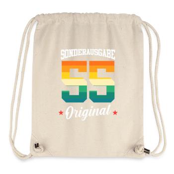 55 Geburtstag - Stanley/Stella recycelter Gym Bag - Naturweiß - Vorne