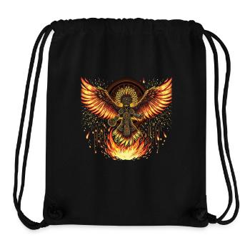 Phoenix Warrior with Flame Wings Aztecs - Stanley/Stella Recycled Gym Bag - black - Front