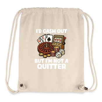 Pas un lâcheur Casino Jeu Drôle Joueur - Sac à cordon recyclé Stanley/Stella - blanc naturel - Devant