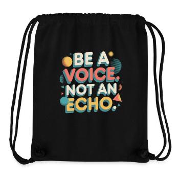 Be a Voice – Mutmacher Spruch im Retro Style - Stanley/Stella recycelter Gym Bag - Schwarz - Vorne
