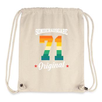 71 Geburtstag - Stanley/Stella recycelter Gym Bag - Naturweiß - Vorne