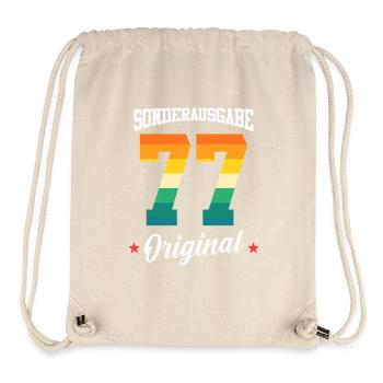 77 Birthday - Stanley/Stella Recycled Gym Bag - natural - Front