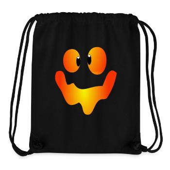 Funny Pumpkin Face Halloween Shirt Outfit Top - Stanley/Stella Recycled Gym Bag - black - Front
