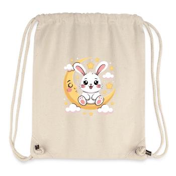 Süßer Hase Auf Mondsichel Mit Sternen - Stanley/Stella recycelter Gym Bag - Naturweiß - Vorne