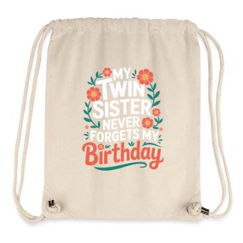 Zwillinge Zwillingsschwester Geburtstag - Stanley/Stella recycelter Gym Bag - Naturweiß - Vorne