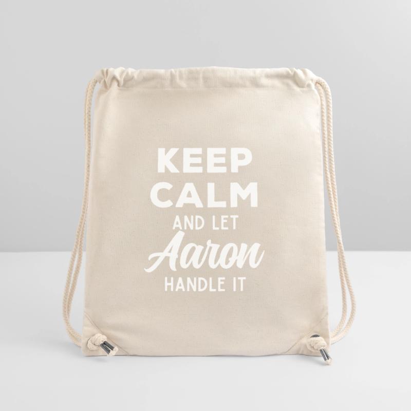 Keep Calm Let Aaron Fix This Funny Saying Stanley/Stella Recycled Gym Bag