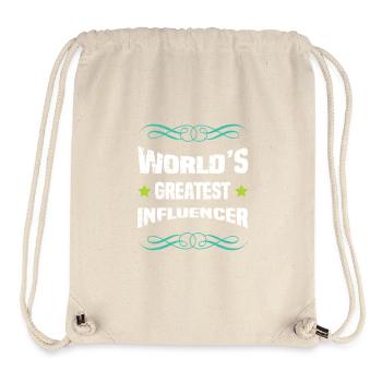World's Best Influencer - Stanley/Stella Recycled Gym Bag - natural - Front