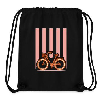Fahrrad Radler Citybike mit Korb - Stanley/Stella recycelter Gym Bag - Schwarz - Vorne