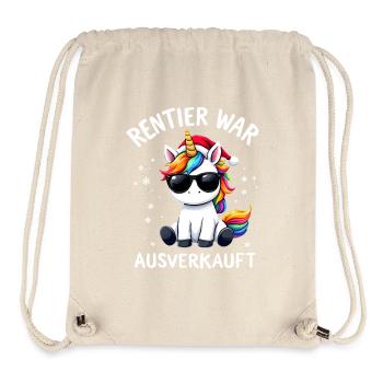 Christmas Reindeer Was Sold Out Unicorn - Stanley/Stella Recycled Gym Bag - natural - Front