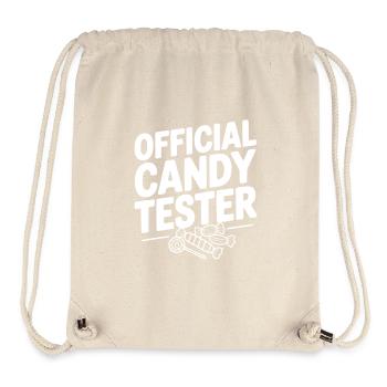 Offizieller Süßigkeitentester - Stanley/Stella recycelter Gym Bag - Naturweiß - Vorne