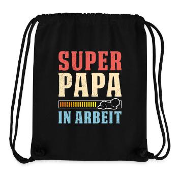 Soon dad SUPER DADDY IN WORK Funny - Stanley/Stella Recycled Gym Bag - black - Front