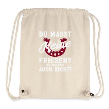 Pferdemädchen Reiten Friese Pferderasse Spruch - Stanley/Stella recycelter Gym Bag - Naturweiß - Vorne