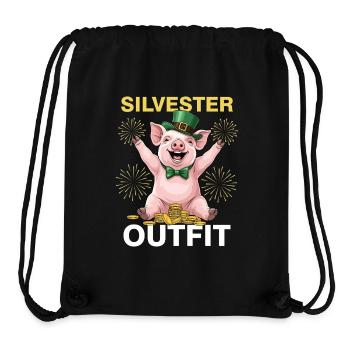 Silvester Outfit - Stanley/Stella recycelter Gym Bag - Schwarz - Vorne