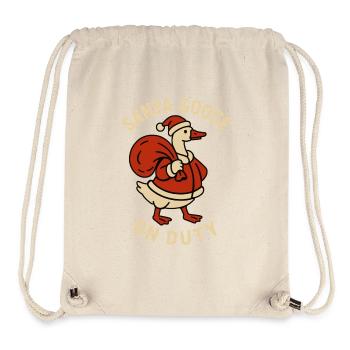 Lustige Weihnachtsgans im Dienst Weihnachtsgans - Stanley/Stella recycelter Gym Bag - Naturweiß - Vorne