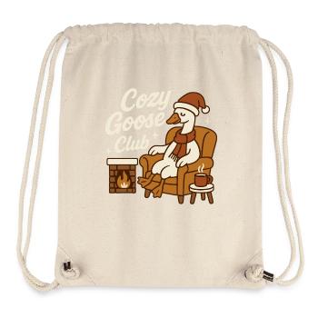 Noël Cozy Goose Club Santa Noël - Sac à cordon recyclé Stanley/Stella - blanc naturel - Devant