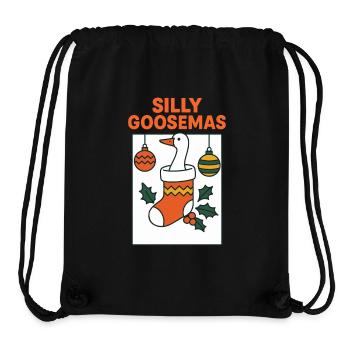 Silly Goosemas Lustige Weihnachtsmann-Weihnachtsgans - Stanley/Stella recycelter Gym Bag - Schwarz - Vorne