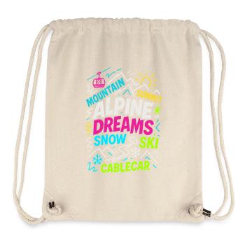 Alpine Dreams | Winter Ski Design - Stanley/Stella recycelter Gym Bag - Naturweiß - Vorne